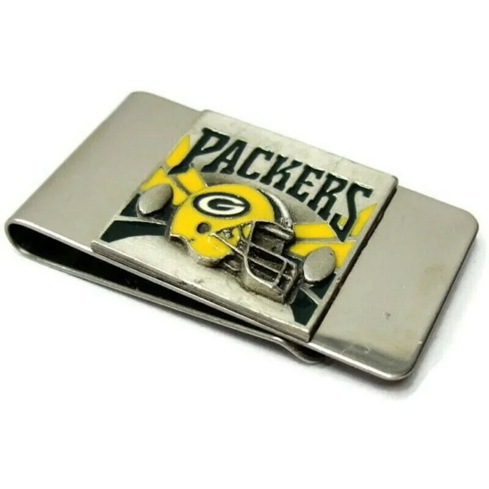 Green Bay Packers Money Clip Stainless Steel Credit Card Cash Heavy